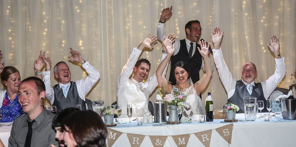 wedding breakfast entertainment at Rivington Hall Barn with John Norcott