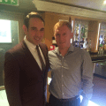 Man Utd legend Paul Scholes with john Norcott