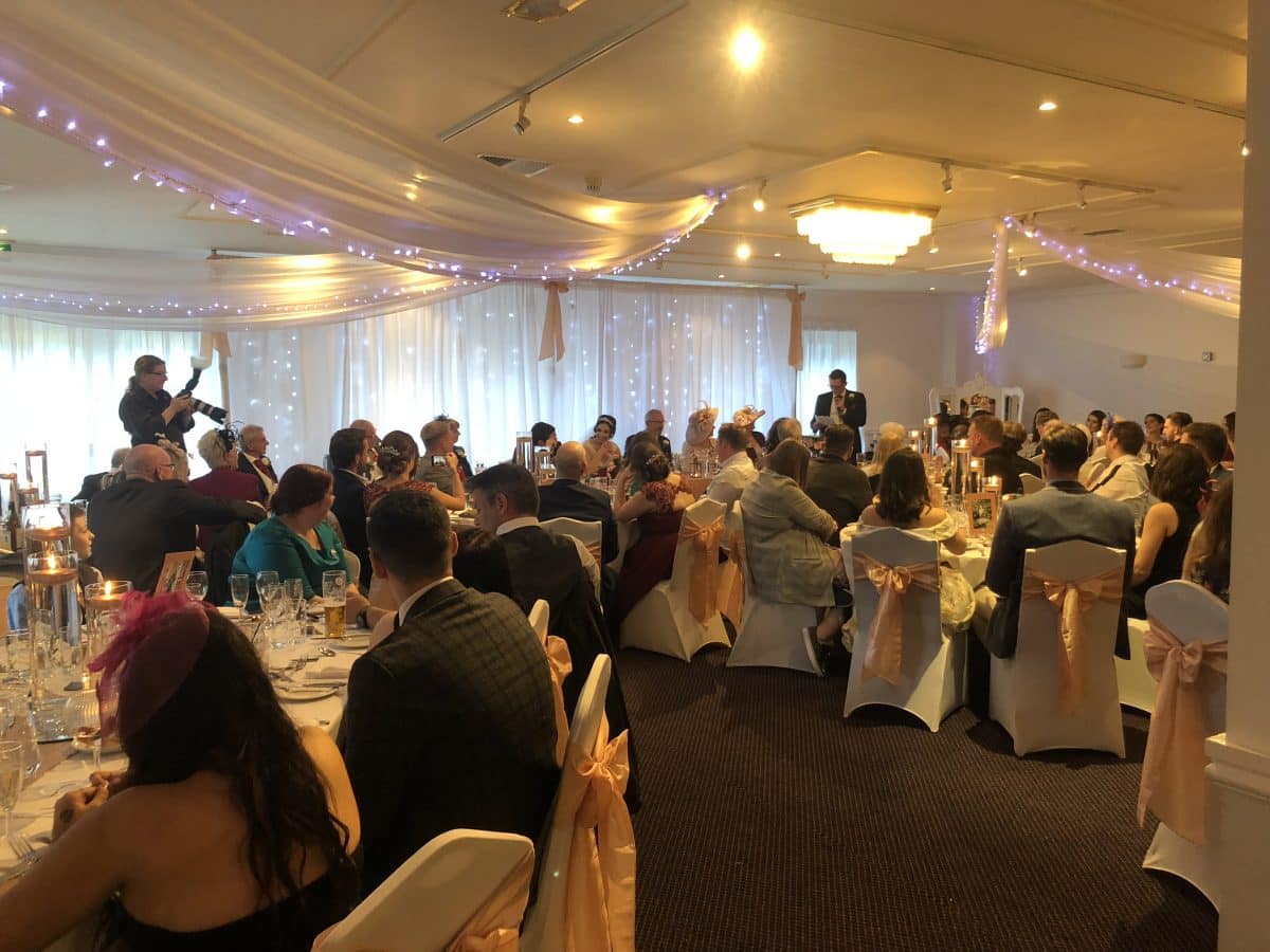 Lancashire Wedding entertainer John Norcott at Bartle Hall nr Preston
