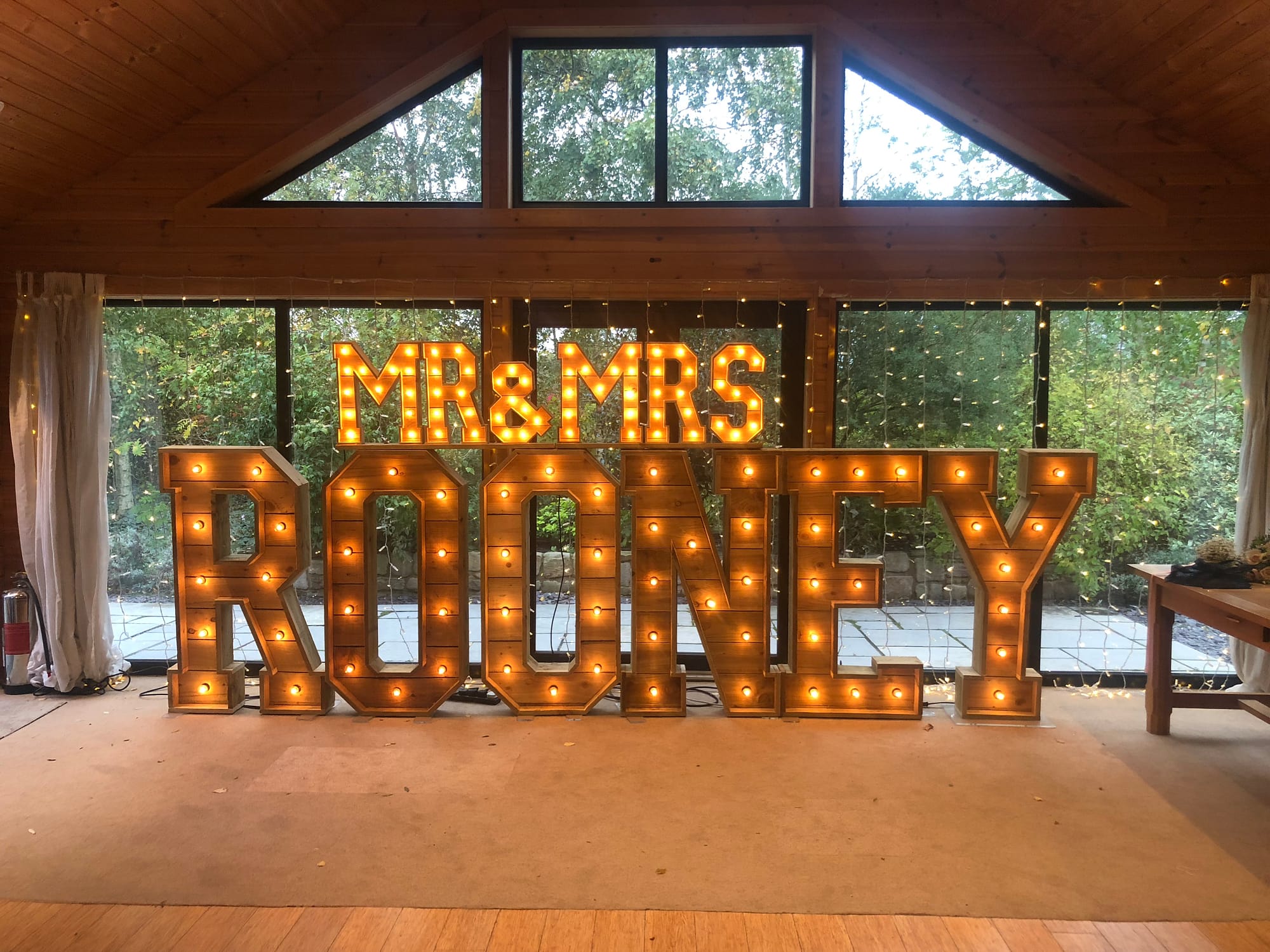 Wedding Inspiration Light up letters Manchester